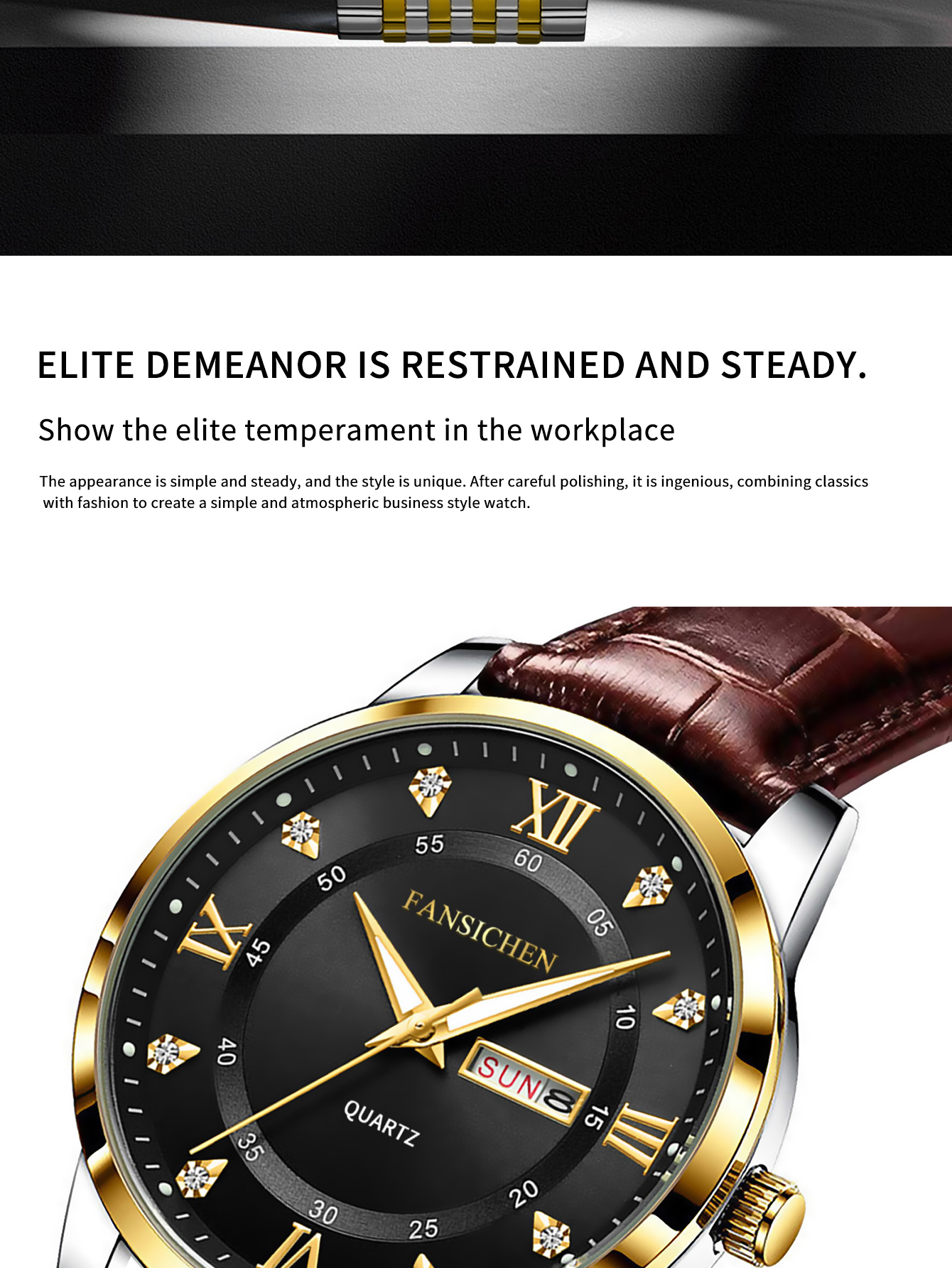 Stainless Steel Strap Waterproof watches