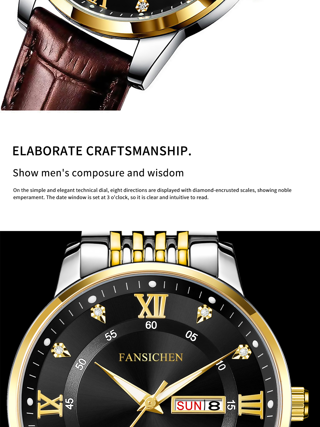 Stainless Steel Strap Waterproof watches