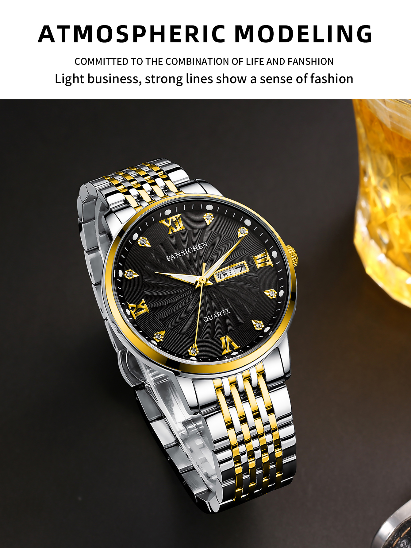 luxury stainless steel quartz watches
