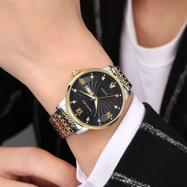 Fashion Hip Hop luxury custom logo stainless steel quartz watches customize watch for men designer watches for men - Image 7