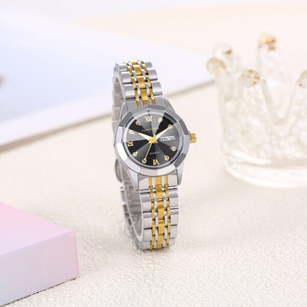 Waterproof Night Light Dual Calendar Quartz Watch