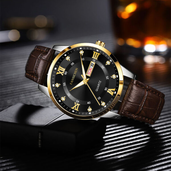 Leather Strap Waterproof Sport Quartz