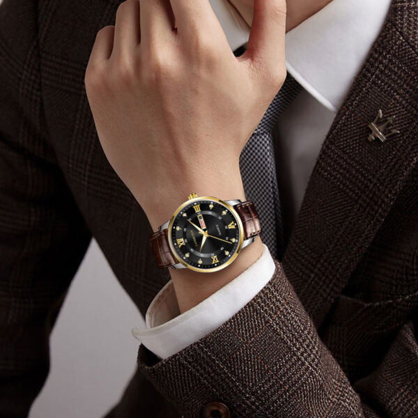 Leather Strap Waterproof Sport Quartz