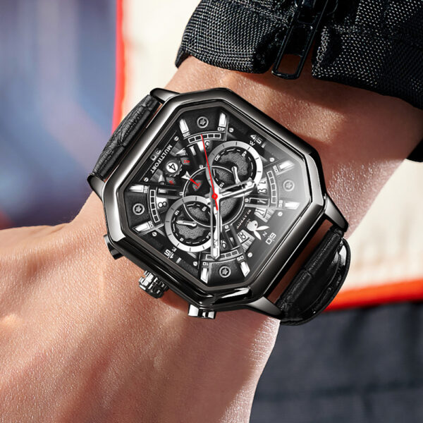 Hollow skeleton quartz watch