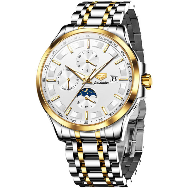 OEM Top luxury moon phase Waterproof Luminous Date Sport Stainless Steel Automatic mechanical watch - Image 6