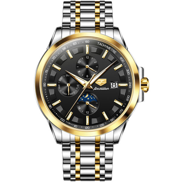 OEM Top luxury moon phase Waterproof Luminous Date Sport Stainless Steel Automatic mechanical watch - Image 4