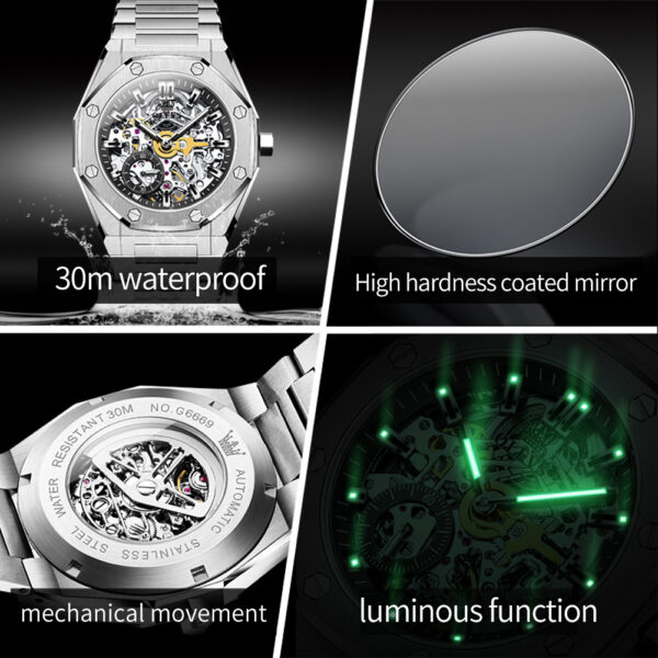Skeleton hollow watch