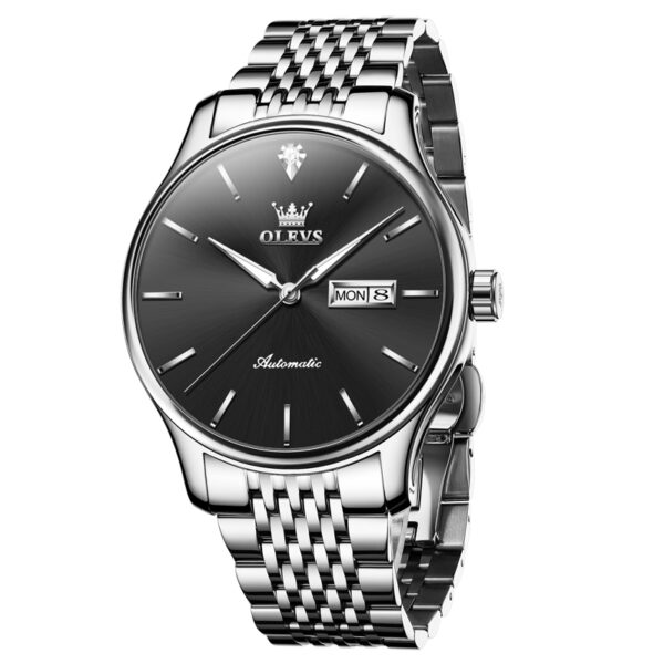 OEM custom logo stainless steel fashion waterproof Calendar Business Automatic mechanical watch for man - Image 4