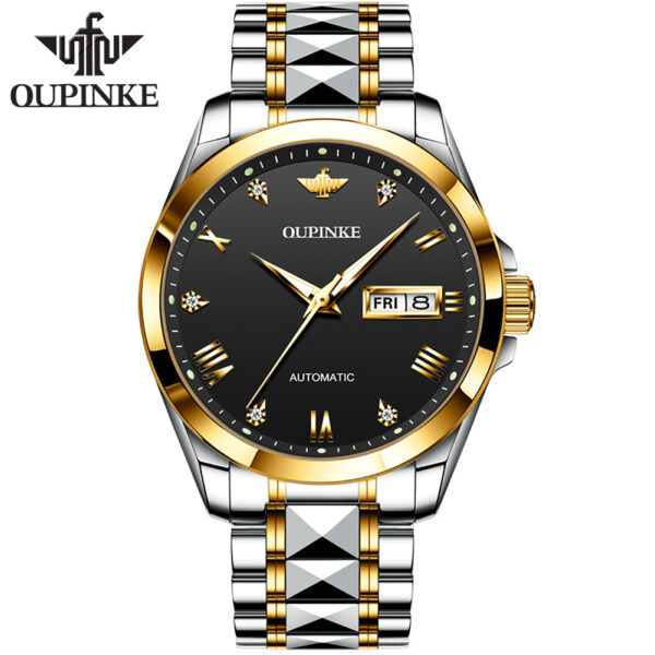 Automatic Winding Mechanical Bracelet Sapphire Luminous Waterproof Japanese digital Movement Mens wrist Watch