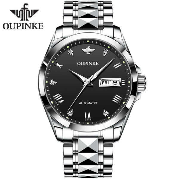 Automatic Winding Mechanical Bracelet Sapphire Luminous Waterproof Japanese digital Movement Mens wrist Watch - Image 2