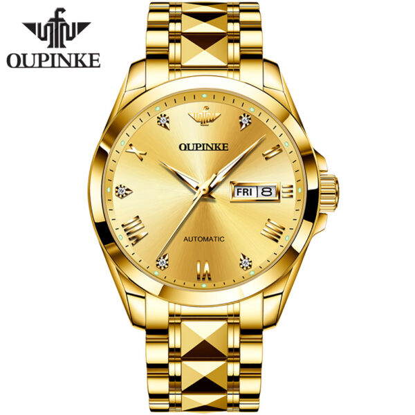 Automatic Winding Mechanical Bracelet Sapphire Luminous Waterproof Japanese digital Movement Mens wrist Watch - Image 3