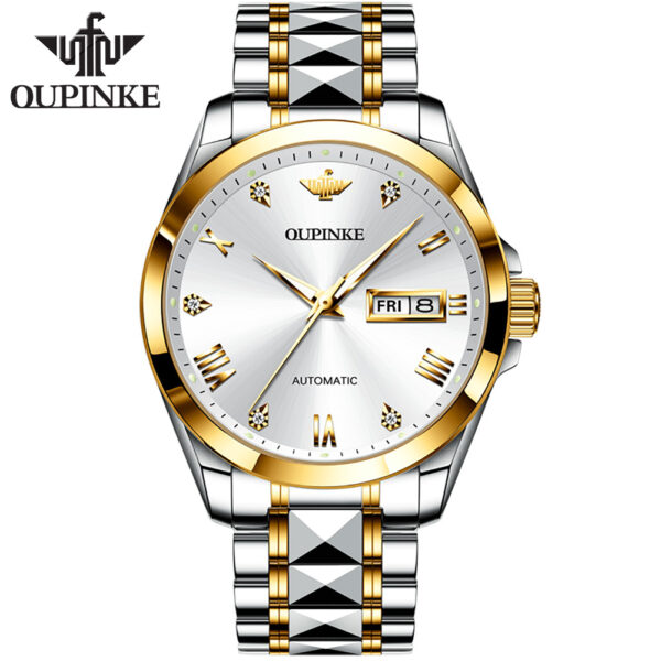Automatic Winding Mechanical Bracelet Sapphire Luminous Waterproof Japanese digital Movement Mens wrist Watch - Image 4
