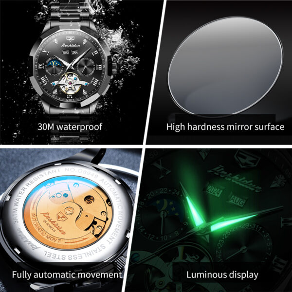 High-quality tourbillon Luxury stainless steel Sports Fashion Multifunctional automatic mechanical watch for man - Image 5
