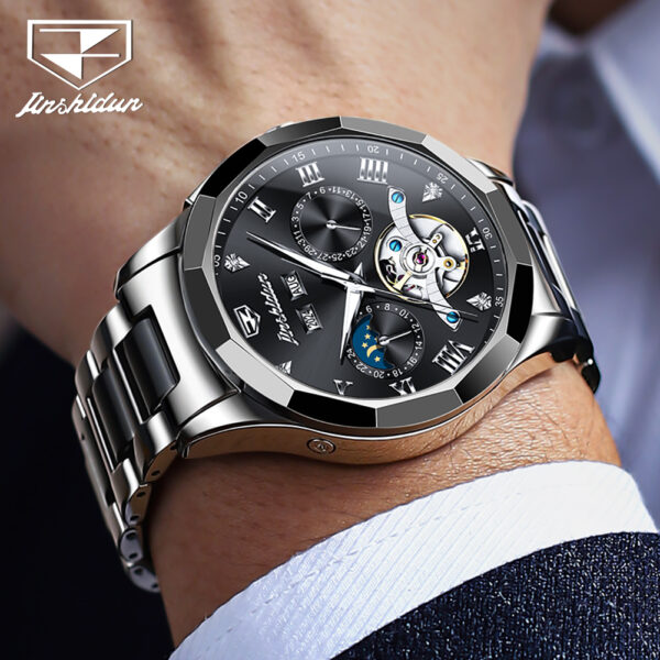 High-quality tourbillon Luxury stainless steel Sports Fashion Multifunctional automatic mechanical watch for man - Image 6