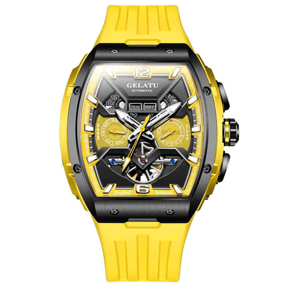 OEM Waterproof Double Mechanical Tourbillon Watch For Men - Image 2