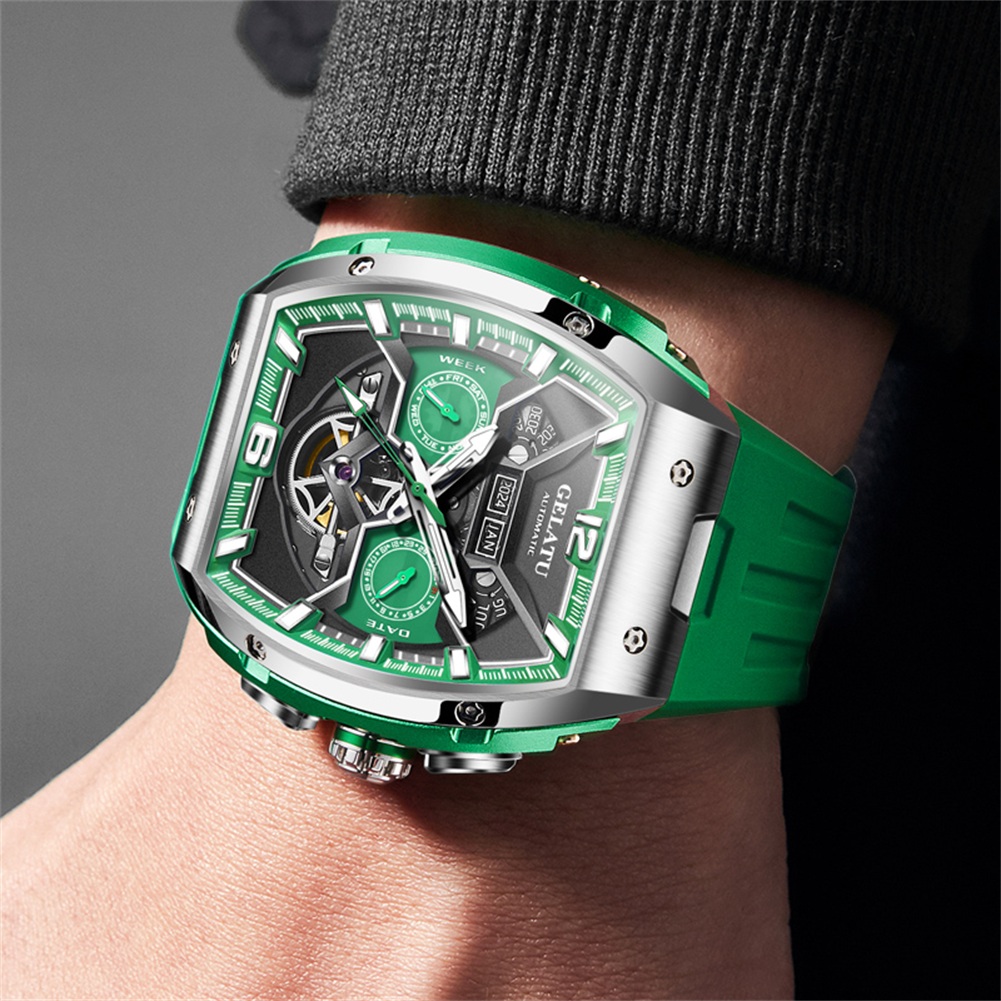 OEM Waterproof Double Mechanical Tourbillon Watch For Men - Image 6