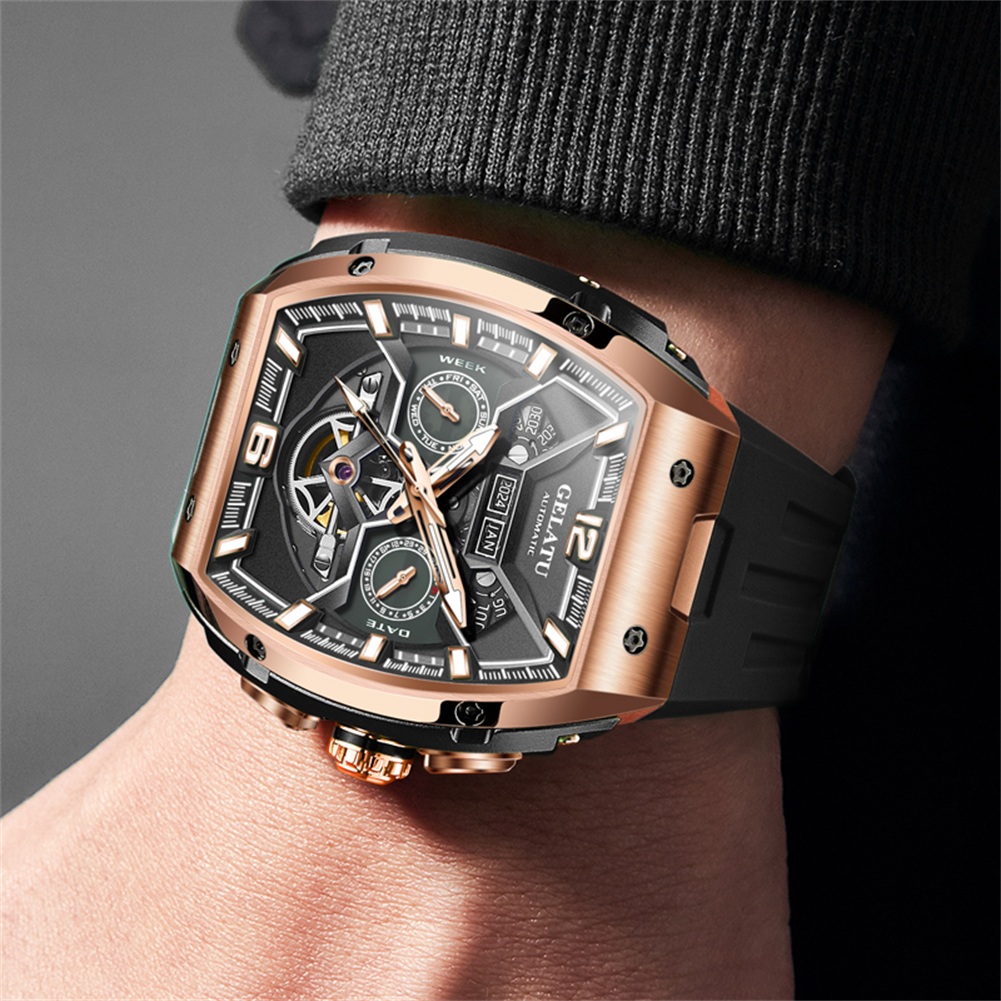 OEM Waterproof Double Mechanical Tourbillon Watch For Men - Image 7