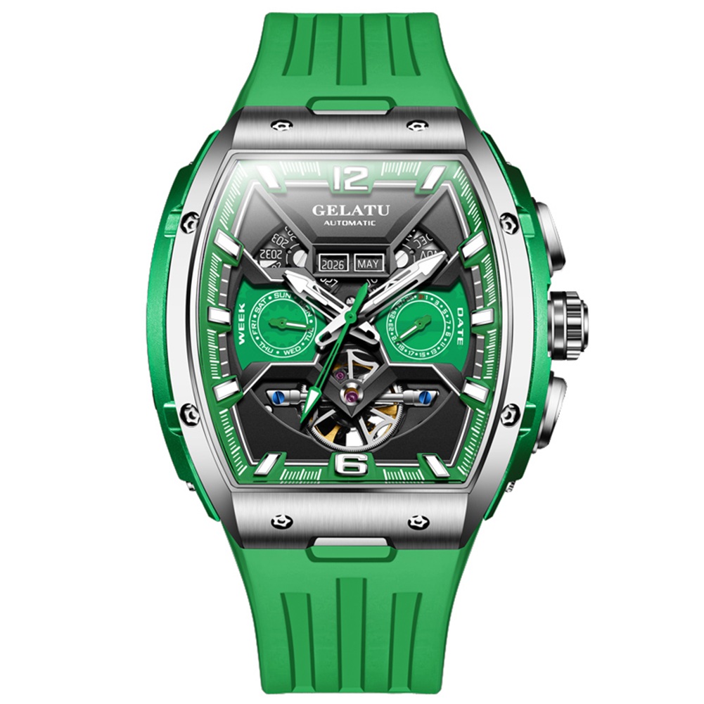 OEM Waterproof Double Mechanical Tourbillon Watch For Men - Image 3