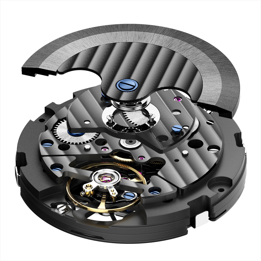 OEM Waterproof Double Mechanical Tourbillon Watch For Men - Image 10