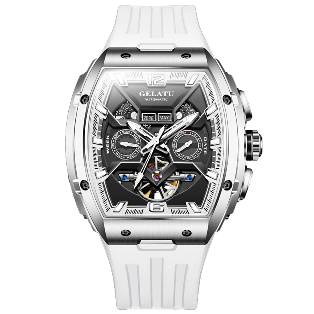 OEM Waterproof Double Mechanical Tourbillon Watch For Men - Image 5