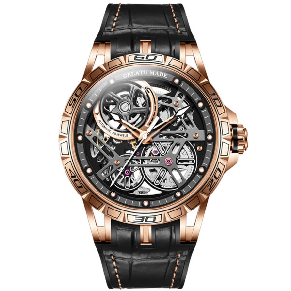 OEM Skeleton Luminous Luxury Tourbillon Waterproof Automatic Watch