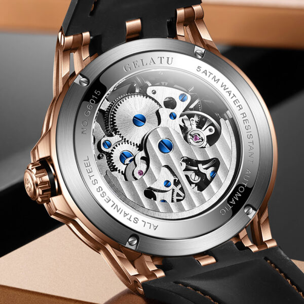 OEM Skeleton Luminous Luxury Tourbillon Waterproof Automatic Watch - Image 9