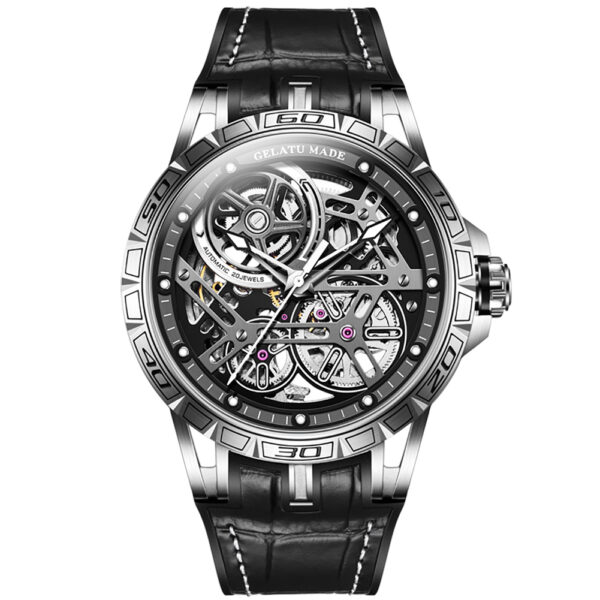 OEM Skeleton Luminous Luxury Tourbillon Waterproof Automatic Watch - Image 2