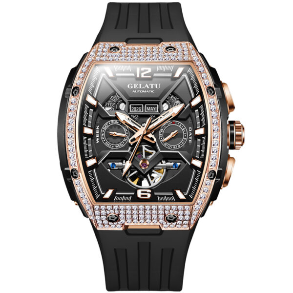 OEM Luxury Strap Skeleton Wrist Men Watches