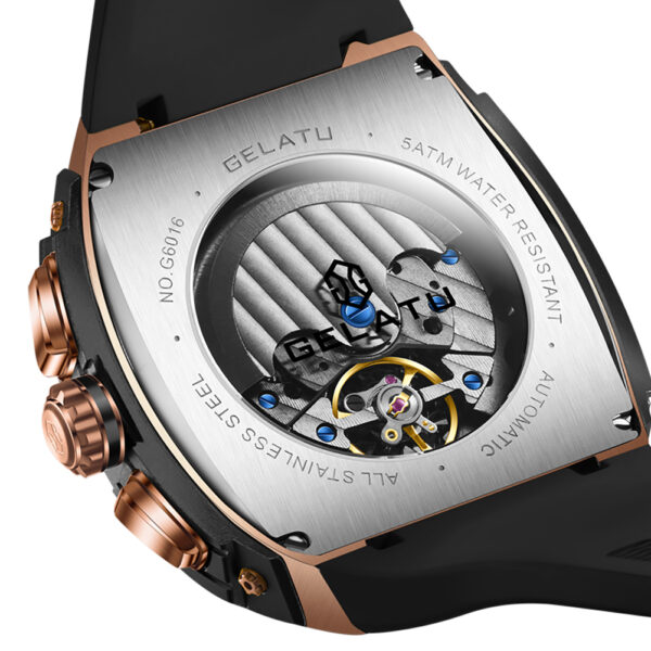 OEM Luxury Strap Skeleton Wrist Men Watches - Image 5