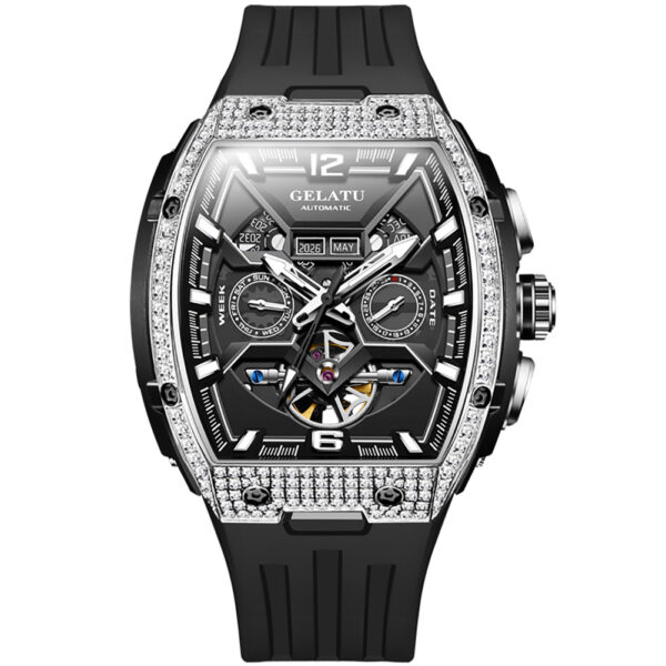 OEM Luxury Strap Skeleton Wrist Men Watches - Image 2