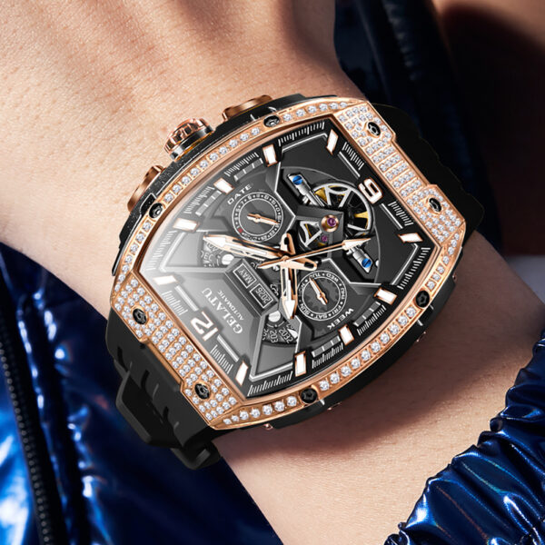 OEM Luxury Strap Skeleton Wrist Men Watches - Image 10