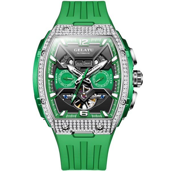 OEM Luxury Strap Skeleton Wrist Men Watches - Image 4
