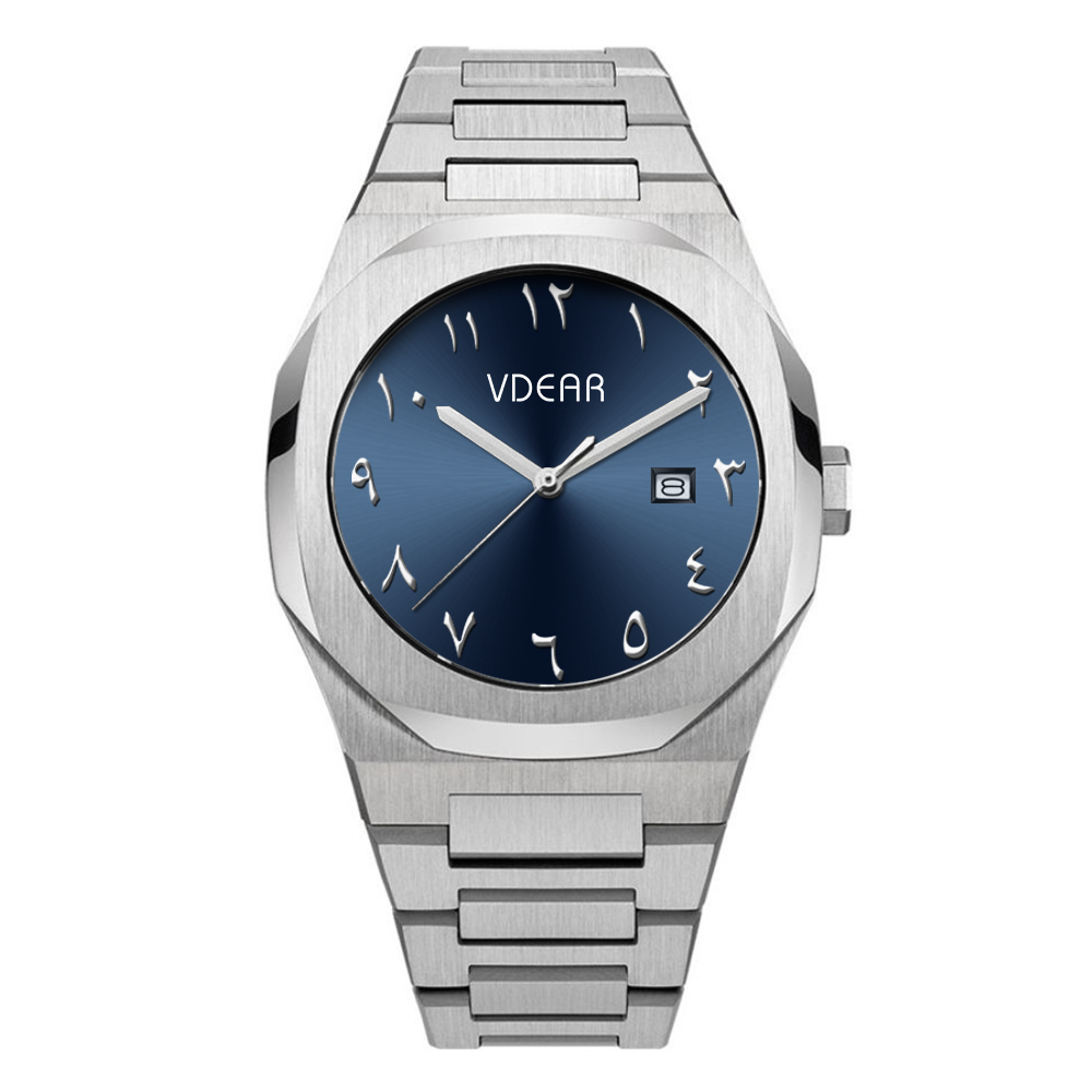 Iss Customized Arabic Literal Quartz Watches Gold Case Luxury Black Classic Dial Watch - Image 6