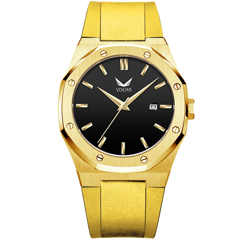 Iss Blue Dial With Calendar Luxury Watch Silver Steel Band High-Quality Men'S Watch - Image 5