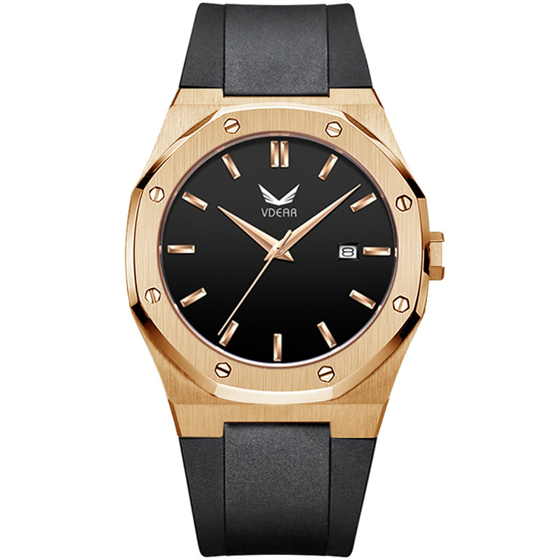 Iss Blue Dial With Calendar Luxury Watch Silver Steel Band High-Quality Men'S Watch - Image 7