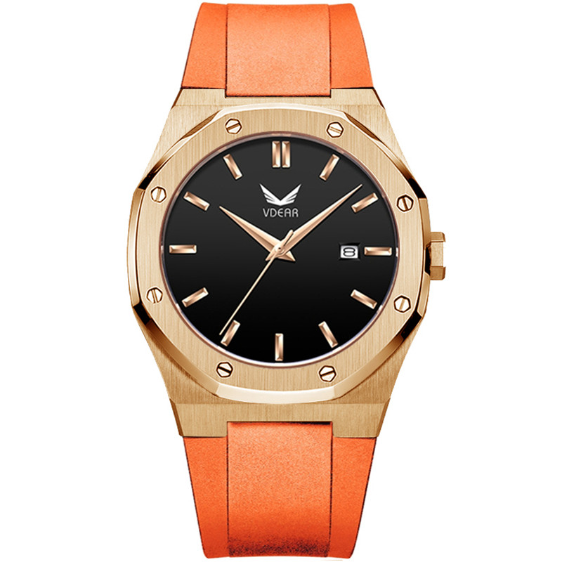 Iss Blue Dial With Calendar Luxury Watch Silver Steel Band High-Quality Men'S Watch - Image 8