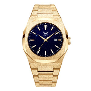 Iss Frosted Star Dust Watch Simple Leisure Rose Gold Stainless Steel Case 3 Atm Waterproof  Luminous Pointers Watches