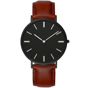 Iss Mens Luxury Quartz Watch High Quality Simple Leisure Vintage Black Classic Belt Custom Logo Waterproof Watch