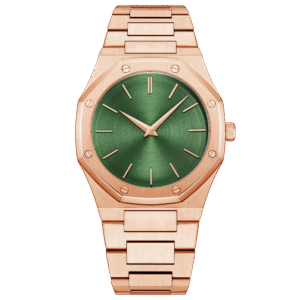 Iss Mens Octagon Luxury Quartz Watch High Quality Silver Case, Blue Dial, Silver Steel Band Waterproof Watch