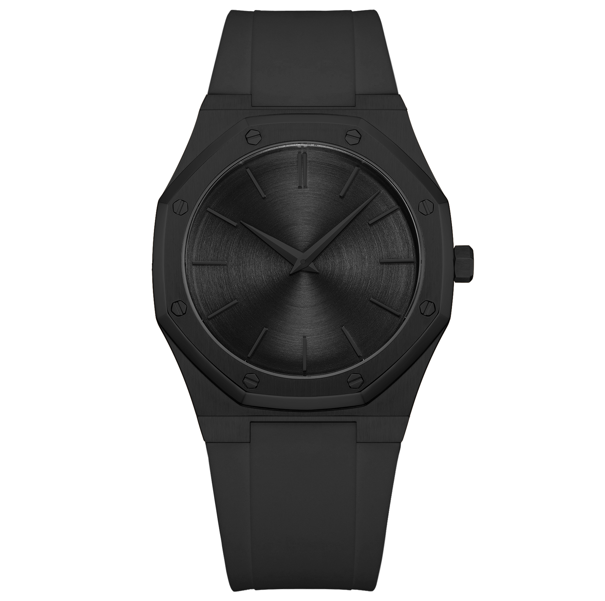 Iss Mens Octagon Luxury Quartz Watch High Quality Silver Case, Blue Dial, Silver Steel Band Waterproof Watch - Image 2