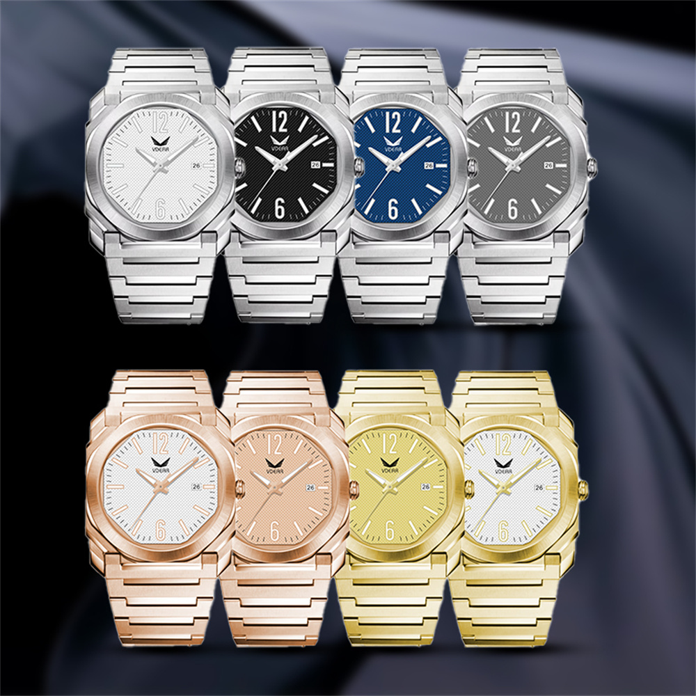 Iss Square Mens Watches Ultra Thin Checkered Pattern Dial Luminous Date Business Wristwatches Quartz Waterproof - Image 11