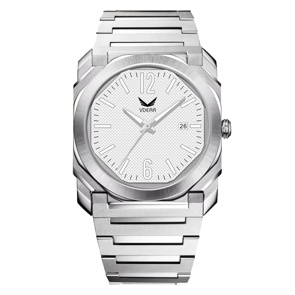 Iss Square Mens Watches Ultra Thin Checkered Pattern Dial Luminous Date Business Wristwatches Quartz Waterproof - Image 6