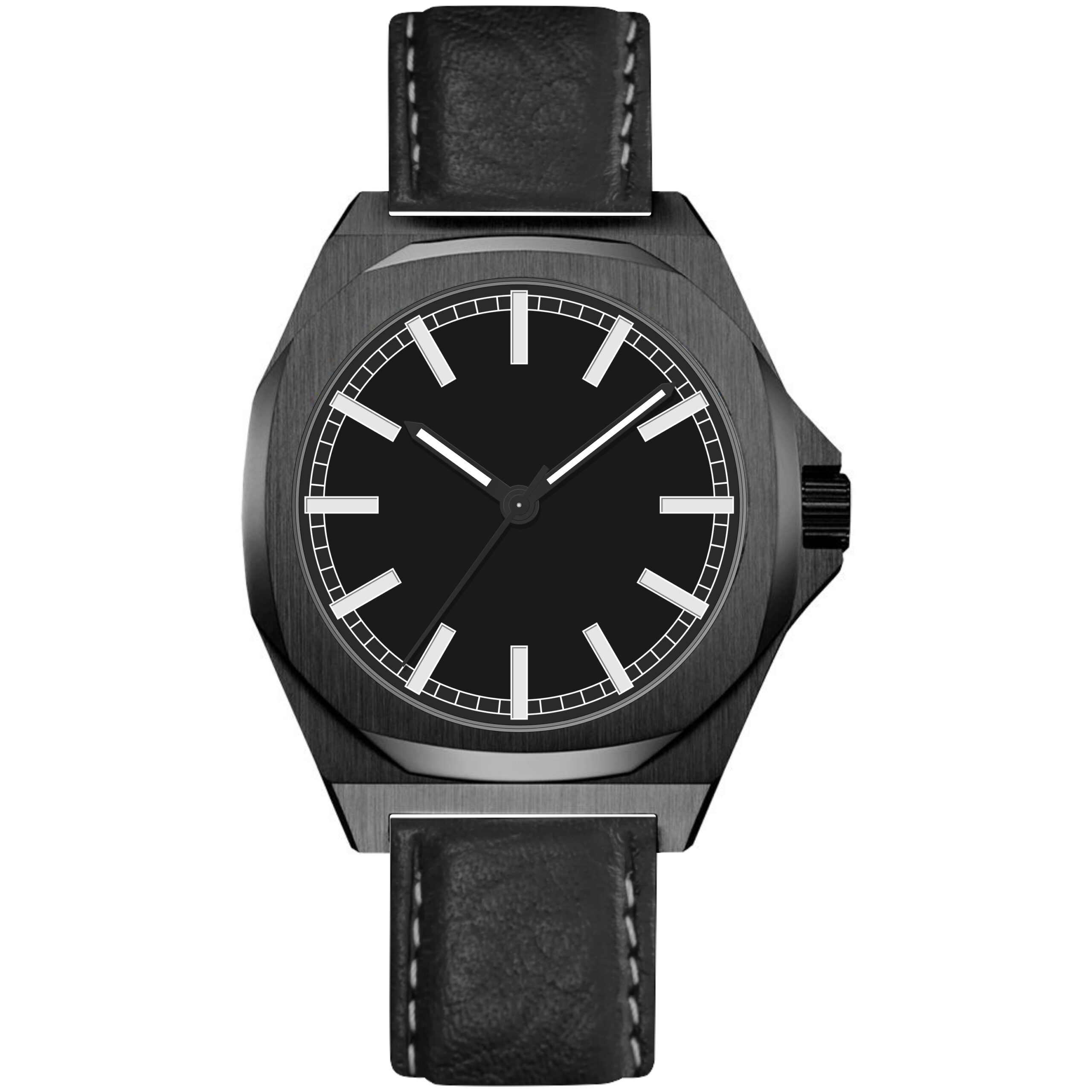 Iss Men Luxury Ultn Thin Quartz Watch Best Classic Minimalist White Dial Retro Belt Waterproof Fashion Watch - Image 2