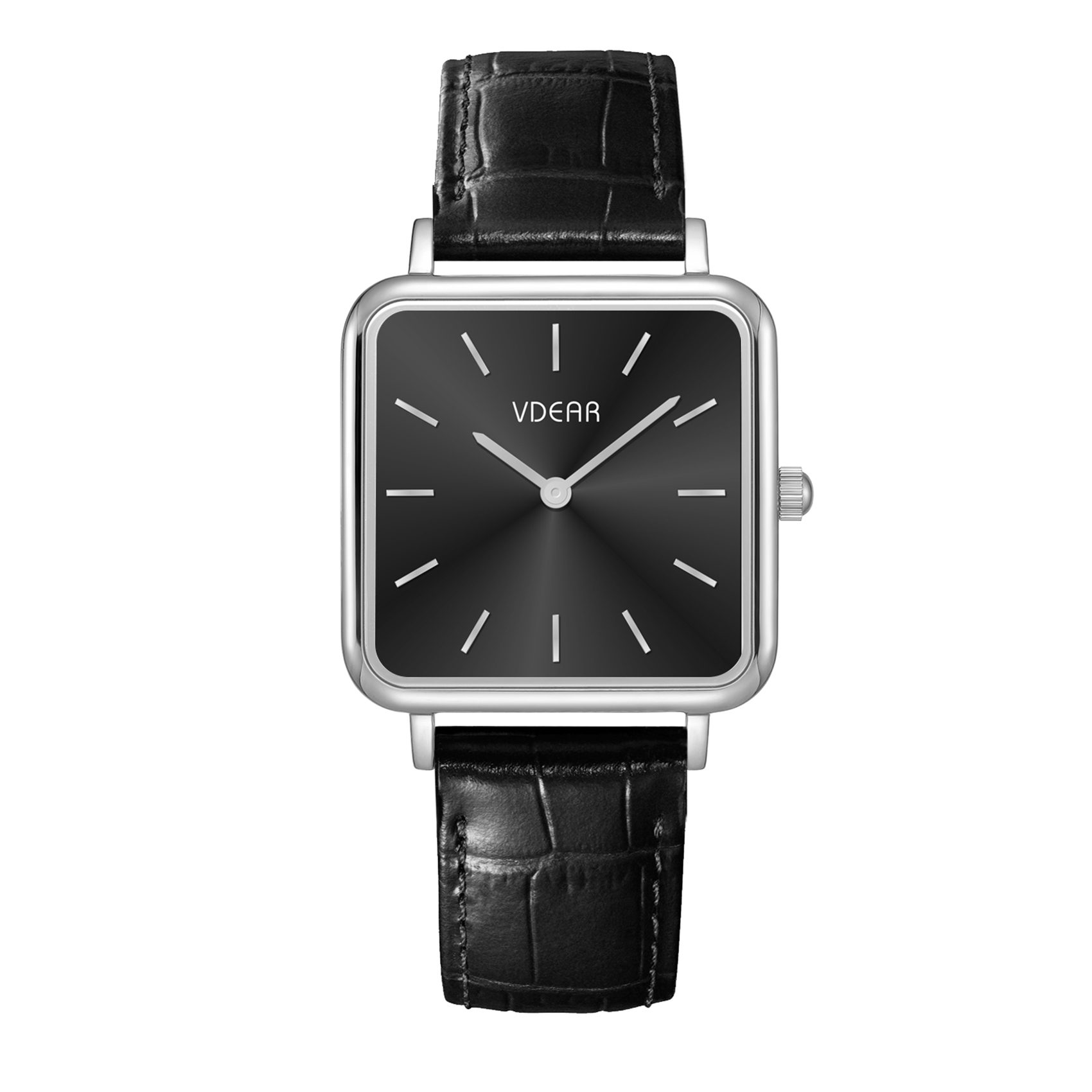 Iss Ultra Thin Female Sunray Dial Watch Leather Strap Gold Square Case Quartz Ladies Watch - Image 7