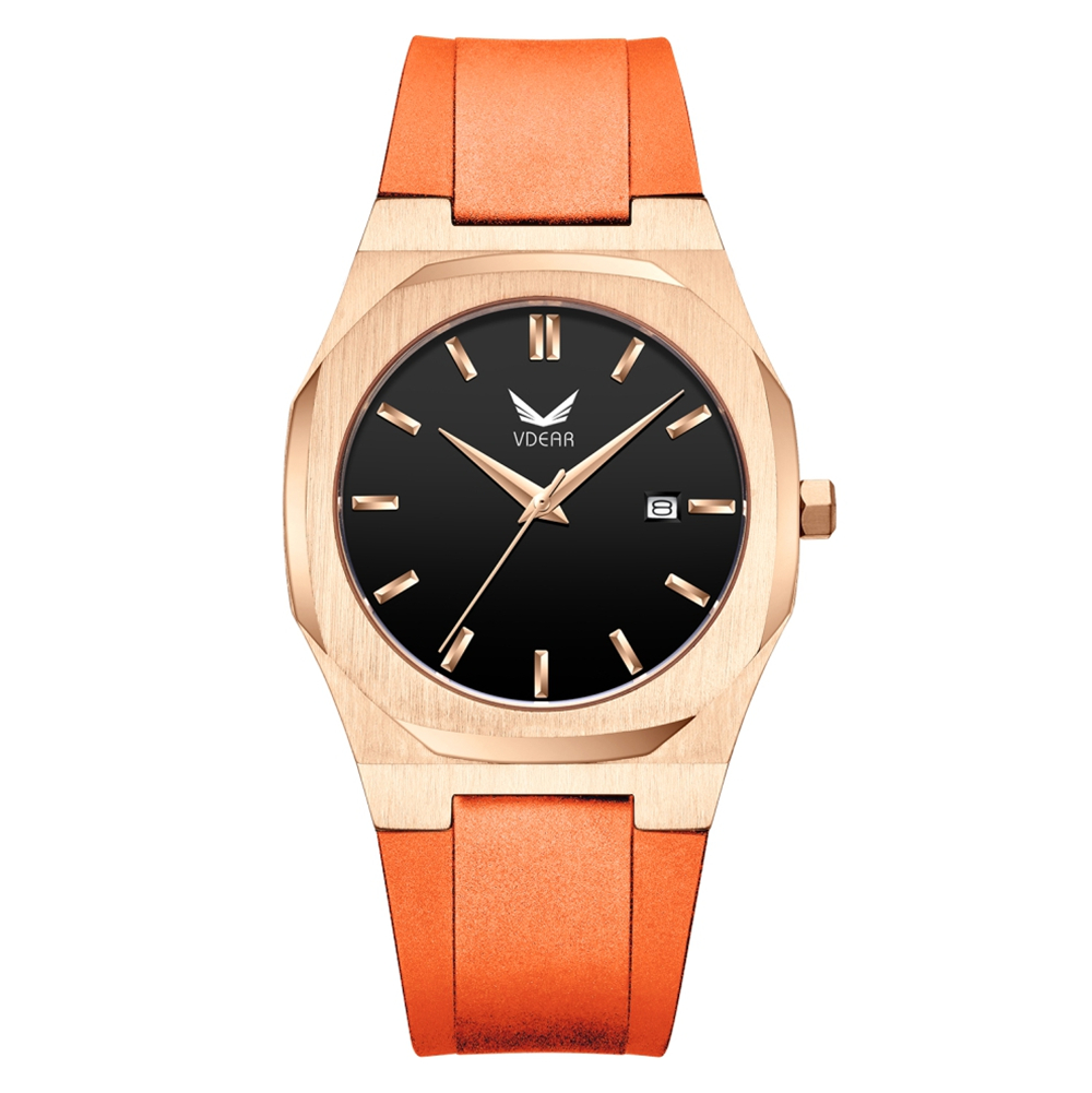 Water proof Stainless Steel Case Quartz Movement Japan Movement Genuine Leather Waterproof Wrist Watch for Men - Image 22