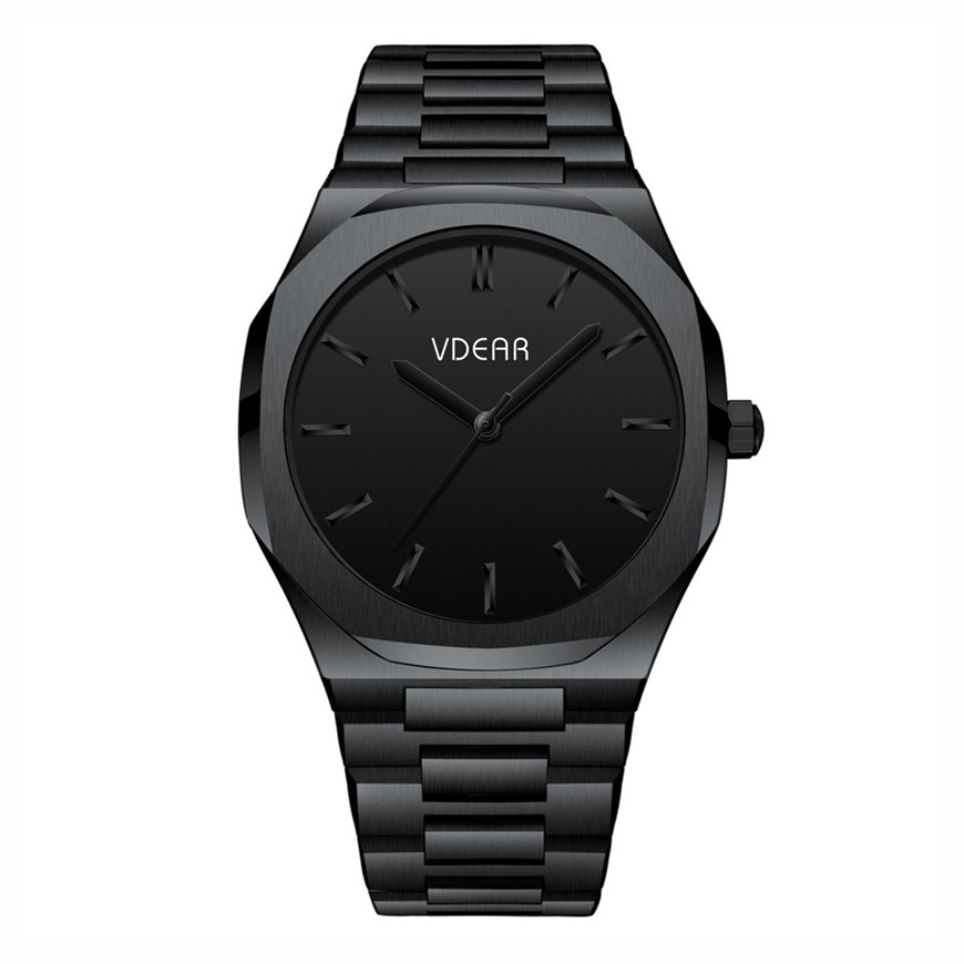 Water proof Stainless Steel Case Quartz Movement Japan Movement Genuine Leather Waterproof Wrist Watch for Men - Image 7