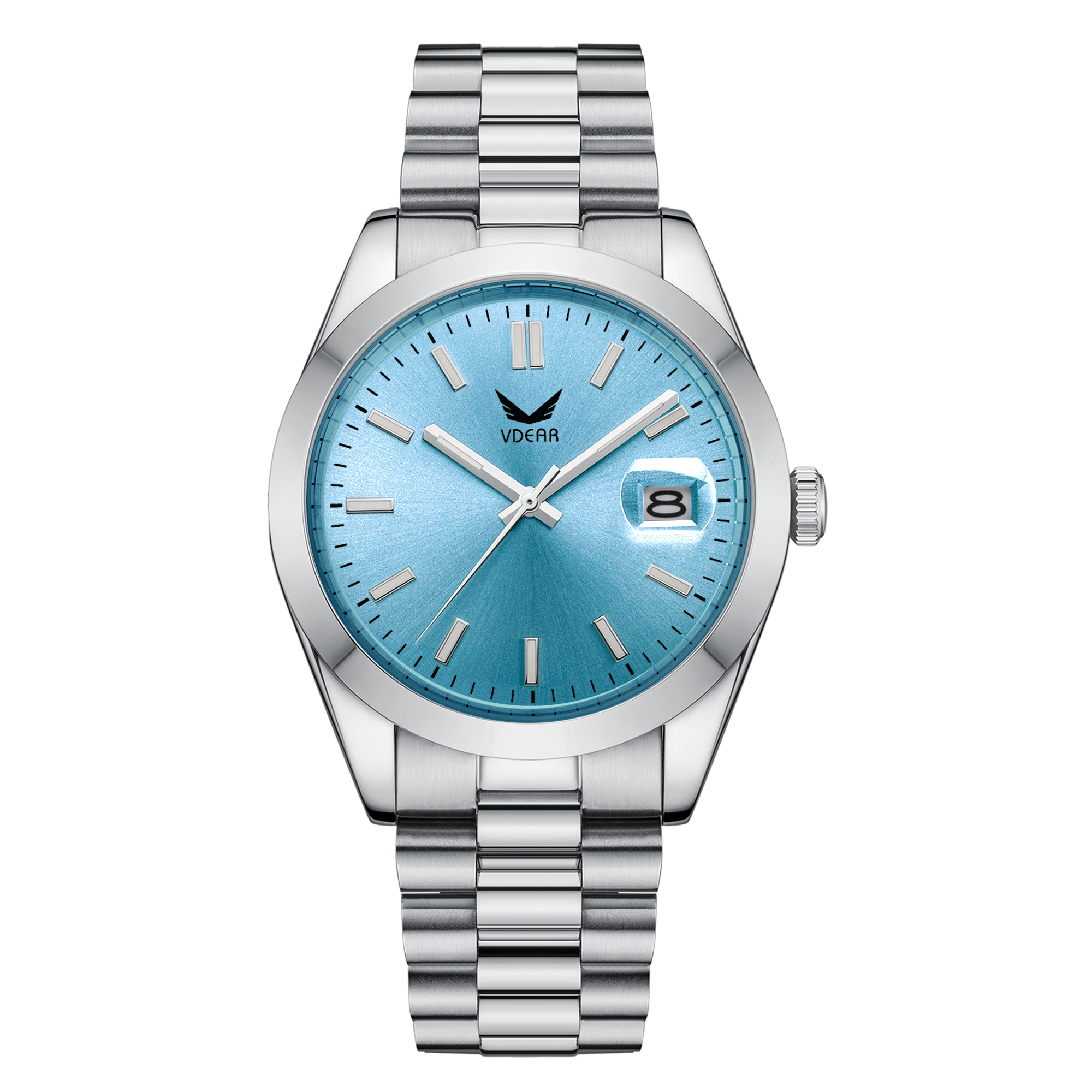 Iss Custom Mens Luxury Watch Vintage Blue Dial Montre Luminous Calendar High Quality Steel Band Watch - Image 13