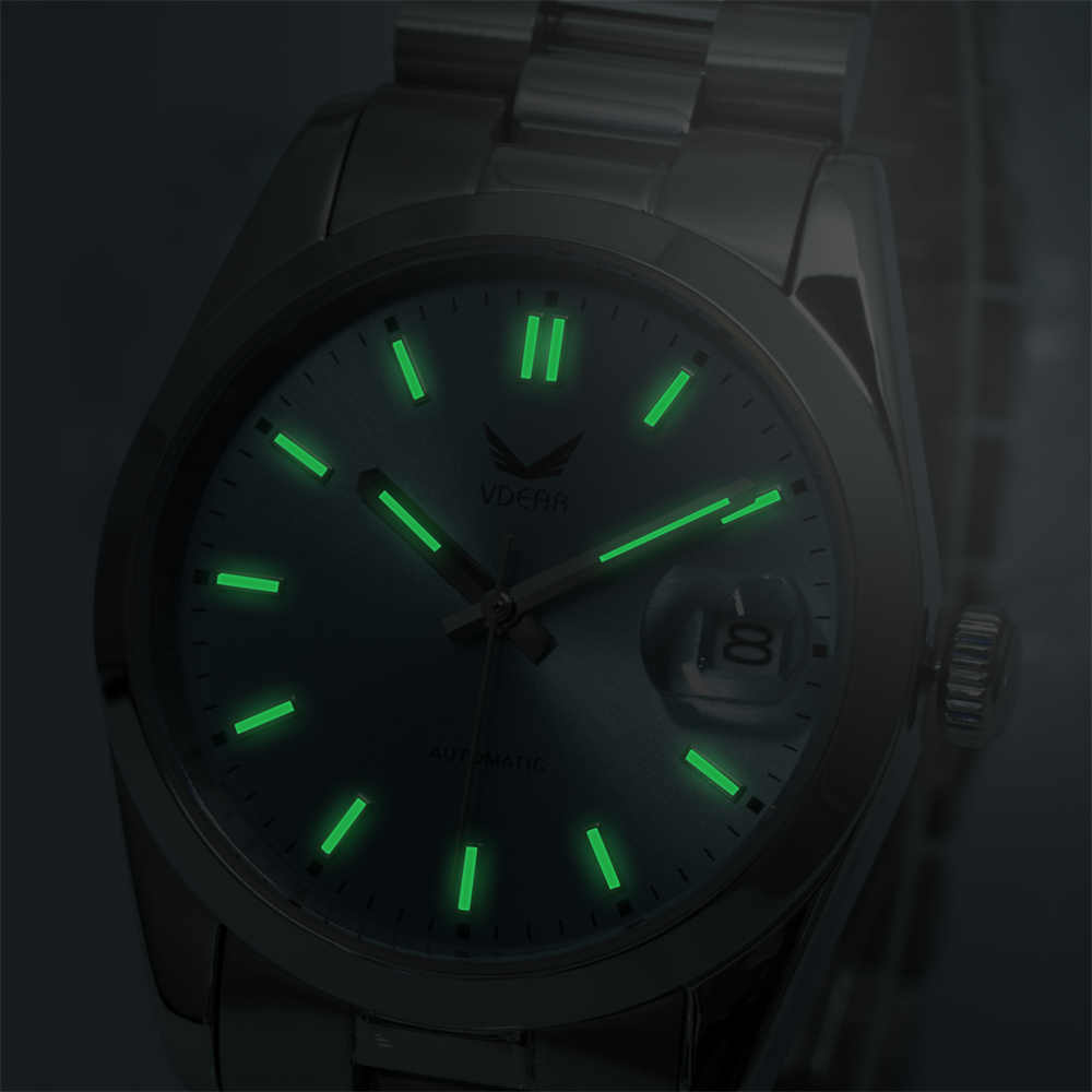 Iss Custom Mens Luxury Watch Vintage Blue Dial Montre Luminous Calendar High Quality Steel Band Watch - Image 6